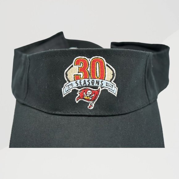 Tampa Bay Buccaneers Visor 30th Season 1976 - 2005 Raymond James Black Cotton - Picture 4 of 6